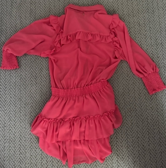MISA $317 LOS ANGELES Riona mini Dress in Coral Size L - Picture 4 of 5